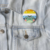 AroAce LGBTプライド国旗のカエル 缶バッジ (インサイチュ)