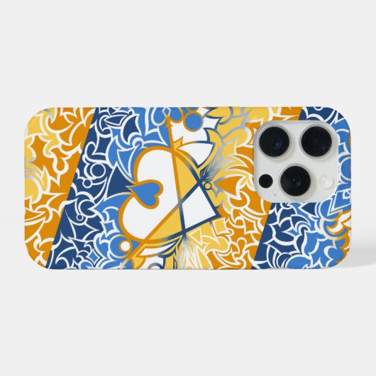 Aroace Sun and Sea Pride Flag Squiggles iPhoneケース (裏面横)