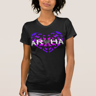 Arohaのティーかフード付きスウェットシャツ-黒のBlurple Tシャツ
