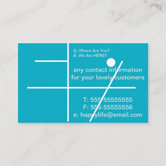 Aroma/Massage/Therapy/Chiropractic Business Card 名刺 (裏面)