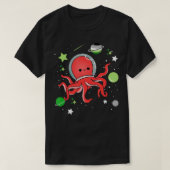 Aromantic Octopus In Space Aromantic Pride Tシャツ (デザイン正面)