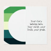  Aromantic Pride Crescent Moons Greeting Card 名刺 (内部フラット)