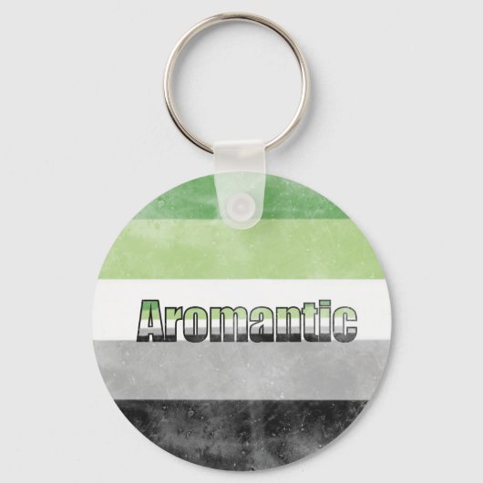 Aromantic pride flag key ring キーホルダー (正面)
