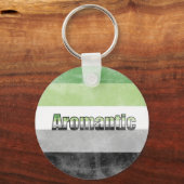 Aromantic pride flag key ring キーホルダー (正面)