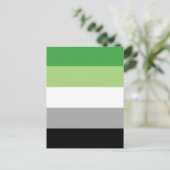 Aromantic Pride Flag Postkarte ポストカード (スタンド正面)