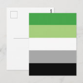 Aromantic Pride Flag Postkarte ポストカード (正面/裏面)