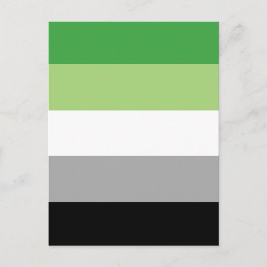 Aromantic Pride Flag Postkarte ポストカード (正面)