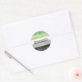 Aromantic pride flag sticker ラウンドシール (封筒)