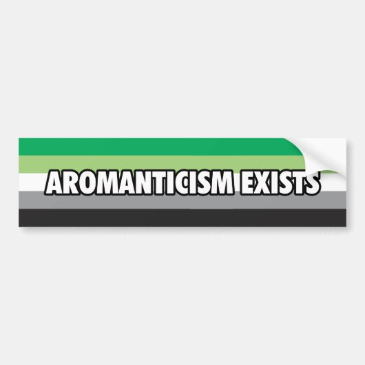 Aromanticismはバンパーステッカーあります バンパーステッカー (正面)