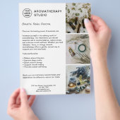 Aromatherapy Spa Custom Logo Promotional Business  チラシ (手)