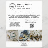 Aromatherapy Spa Logo QR Promotional Business チラシ (正面)