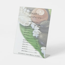 Aromatherapy Spa Skin Care Salon Price List 台座サイン