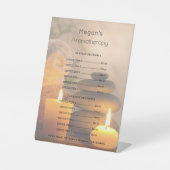 Aromatherapy Spa Skin Care Salon Price List 台座サイン (正面)