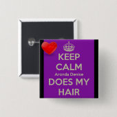 Arondaドニーズは私のヘアピンをします 缶バッジ (正面&裏面)