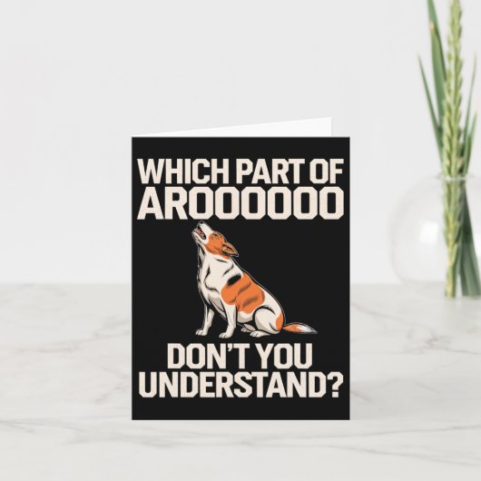 Aroooooo犬の恋人ビーグル犬のオーナーの部分 カード (正面)