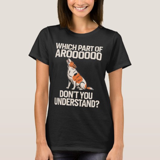 Aroooooo犬の恋人ビーグル犬のオーナーの部分 Tシャツ (正面)