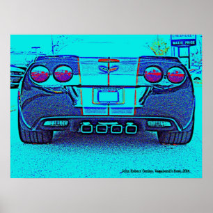 Aror of Corvette Grand Sport 32" x 24"、ポスター ポスター