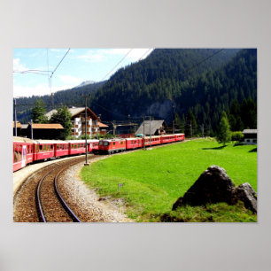 Arosa，スイスへの鉄道旅行 ポスター