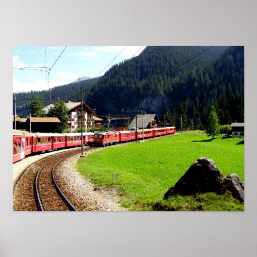 Arosa，スイスへの鉄道旅行 ポスター (正面)