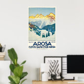 Arosa Graubünden Switzerland Vintage Ski Poster ポスター (ホームオフィス)