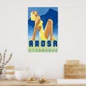 Arosa Graubünden Switzerland Vintage Travel Poster ポスター (キッチン)