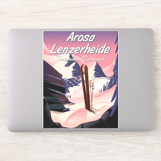 Arosa Lenzerheide，スイスのスキーポスター。 シール (コンピューター)