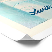 Arosa Switzerland Mountain Snow Winter Vintage Ski ポスター (角)