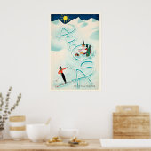 Arosa Switzerland Schweiz Suisse Vintage Ski ポスター (キッチン)