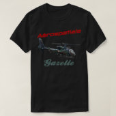 Arospatiale gazelleヘリコプターsa 341 gazelle sa34 tシャツ (デザイン正面)