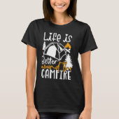 Around The Campfire Camping Nature Outdoor Raglan  Tシャツ (正面)