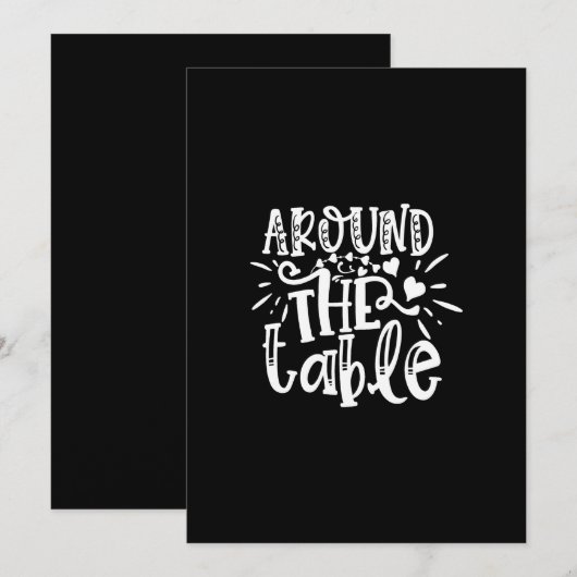 around the table 招待状 (正面/裏面)