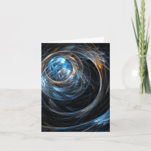 Around the World抽象芸術アートノートカード カード (正面)