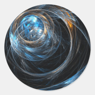 Around the World抽象芸術アートラウンドステッカー ラウンドシール