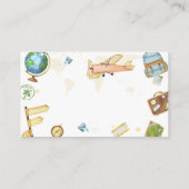 Around The World Airplane Books For Baby Shower  エンクロージャーカード (裏面)