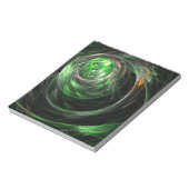 Around the World Green抽象芸術アートメモ帳 ノートパッド (回転)