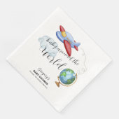 Around The World Map Airplane Boy Baby Shower (コーナー)