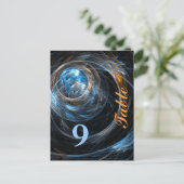 Around the World Table Numberはがき ポストカード (スタンド正面)