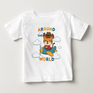 Around the World Tiger ベビーTシャツ
