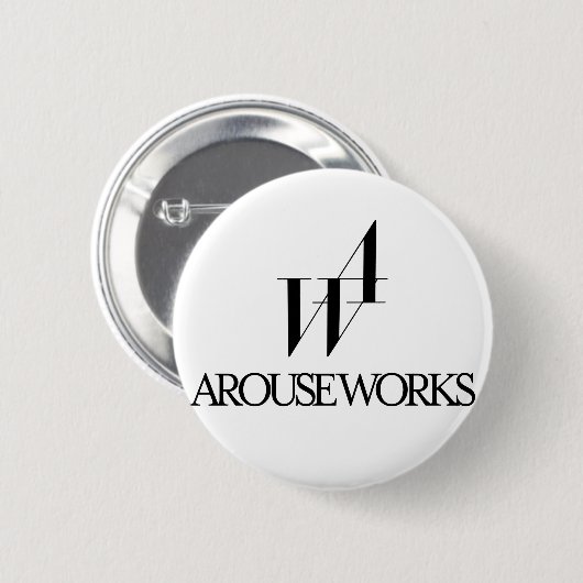 AROUSE WORKSロゴ 缶バッジ (正面&裏面)