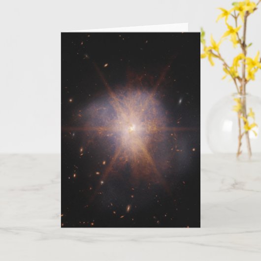 Arp 220が夜空を照らす カード (黄色い花)