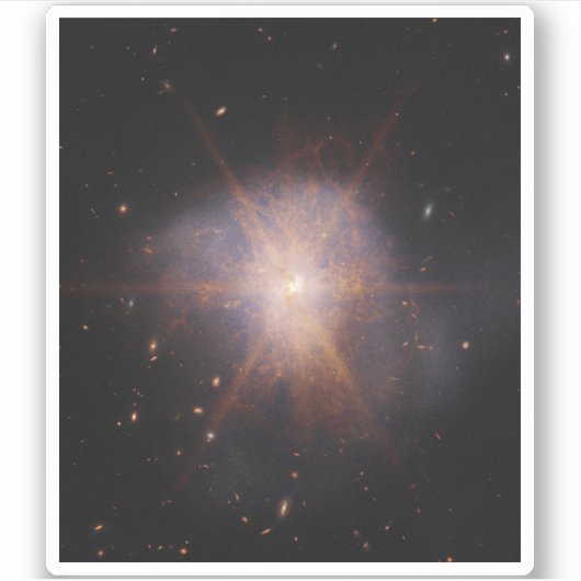 Arp 220が夜空を照らす シール (正面)