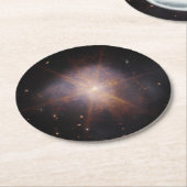 Arp 220が夜空を照らす ラウンドペーパーコースター (アングル)