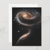 Arp 273アンドロメダの相互作用銀河系。 ポストカード (正面/裏面)