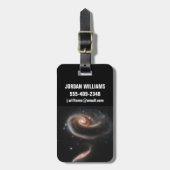 Arp 273アンドロメダの相互作用銀河系。 ラゲッジタグ (正面縦)