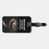 Arp 273アンドロメダの相互作用銀河系。 ラゲッジタグ (裏面横)