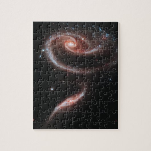 Arp 273銀河系ペア(ハッブル望遠鏡) ジグソーパズル (縦)