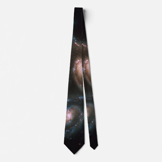 Arp 274銀河系NASA宇宙ブラック ネクタイ (正面)