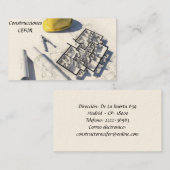 Arquitecto - Constructor - Tarjeta de Visita 名刺 (正面/裏面)