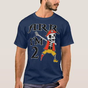 ARR I'M 2 Dabbing海賊スケルトン誕生日2 Mem Tシャツ