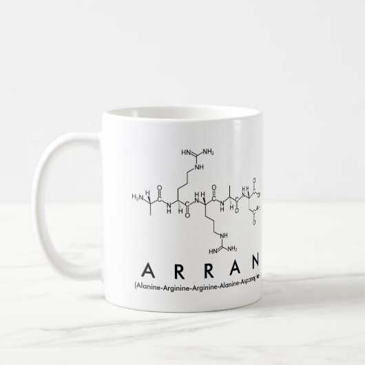 Arranペプチド名mug コーヒーマグカップ (左)